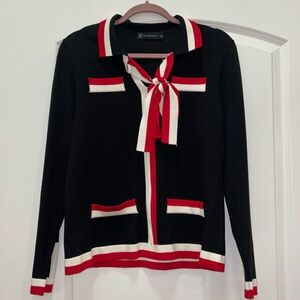 Bow-Tie 3/4-Sleeve Sweater